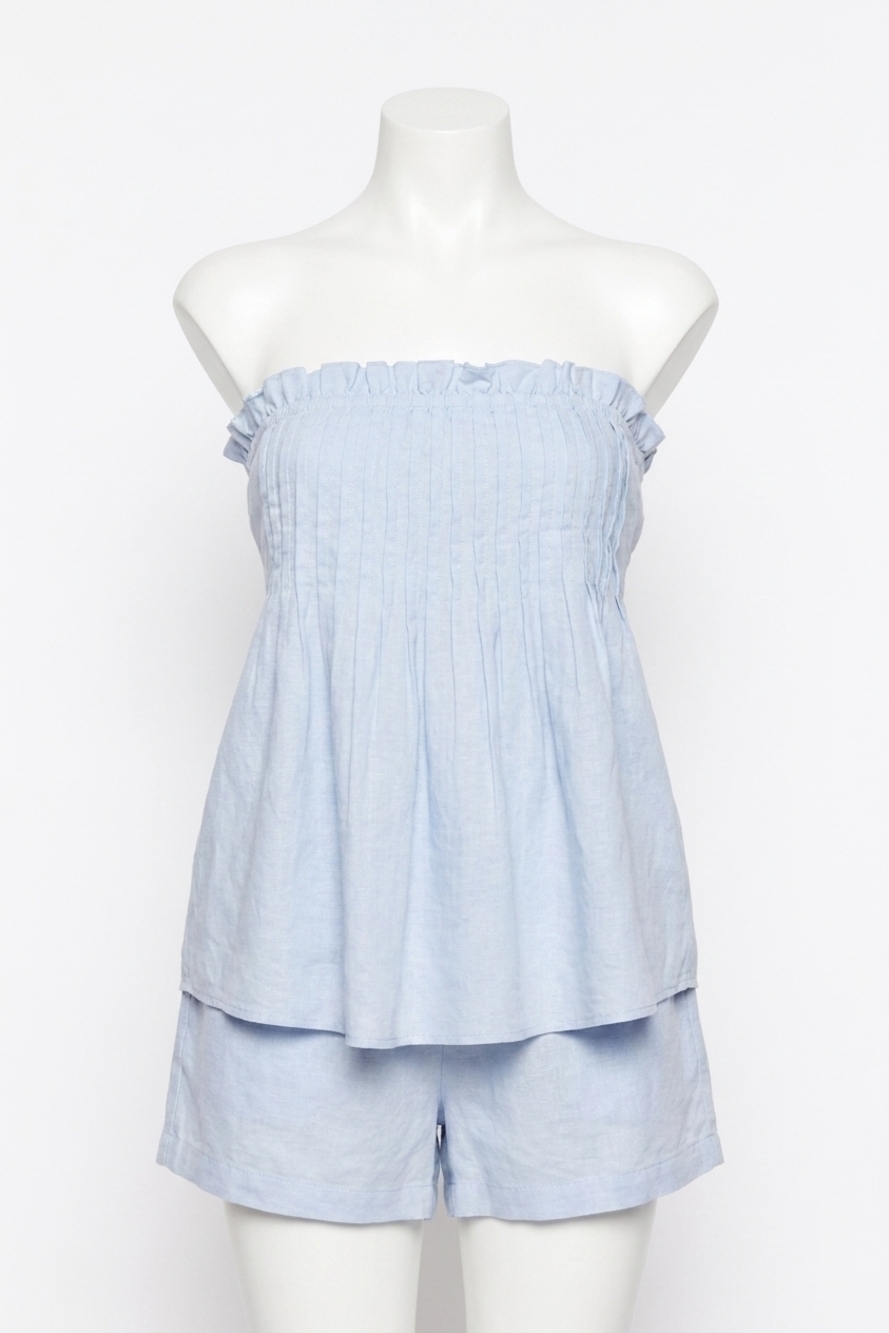 NEW MINKPINK ines short set in sky blue